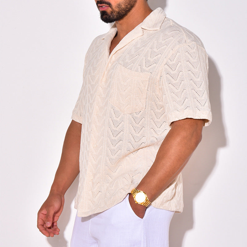 Textured Short-Sleeve Shirt | Breathable | Summer Essential