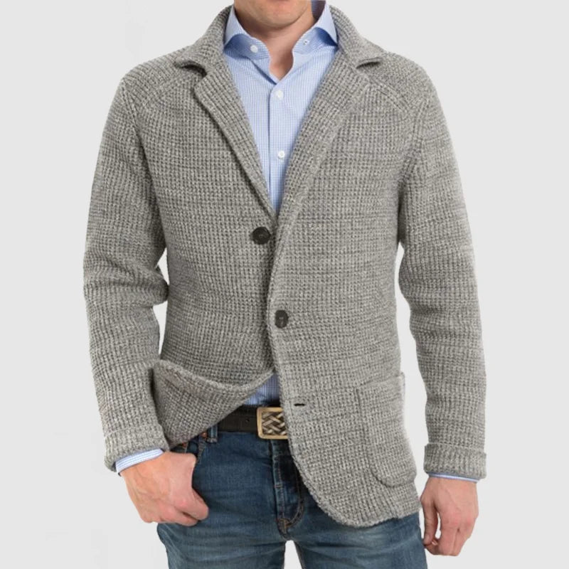 Men’s Knit Blazer Cardigan | Smart-Casual | Warm & Stylish