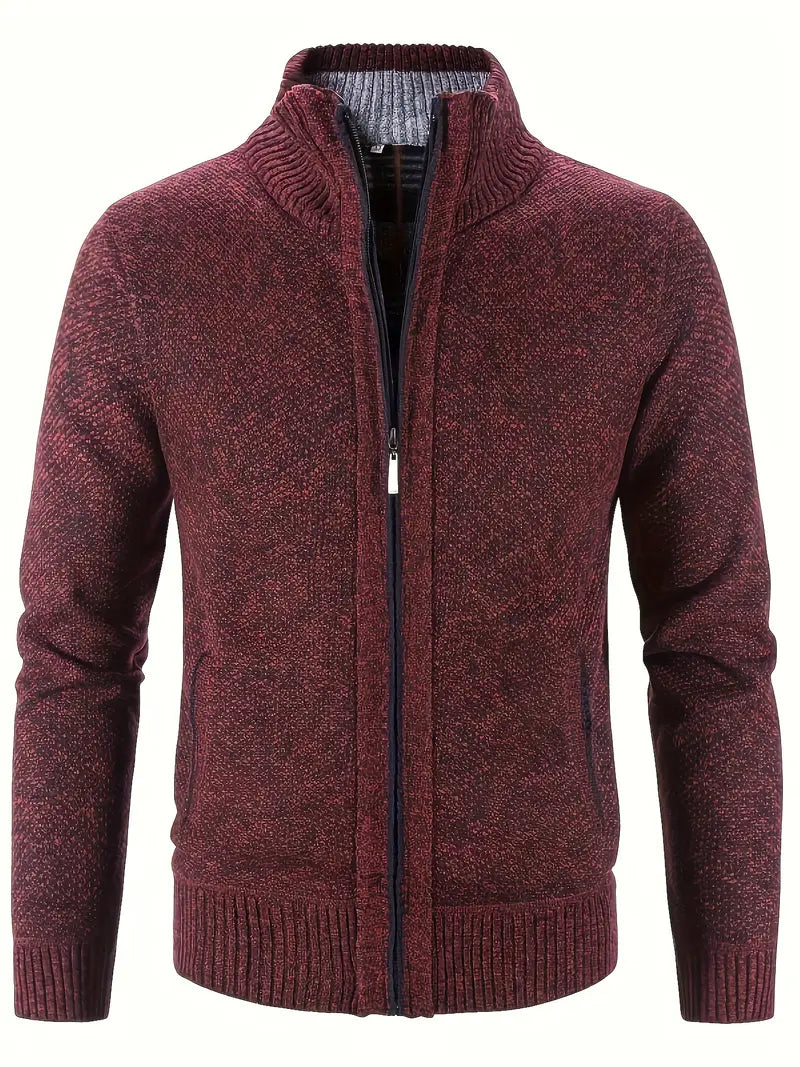 Men’s Knitted Jacket | Warm & Stylish | Zip-Up Wool Blend