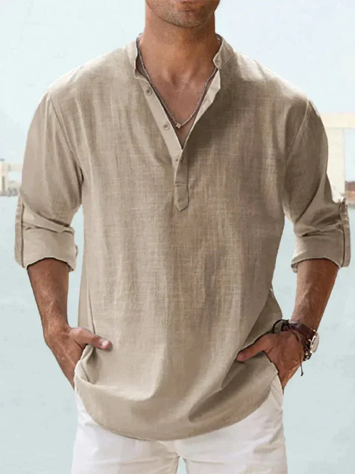 Men’s Linen-Style Shirt | Breathable & Lightweight | Casual & Stylish