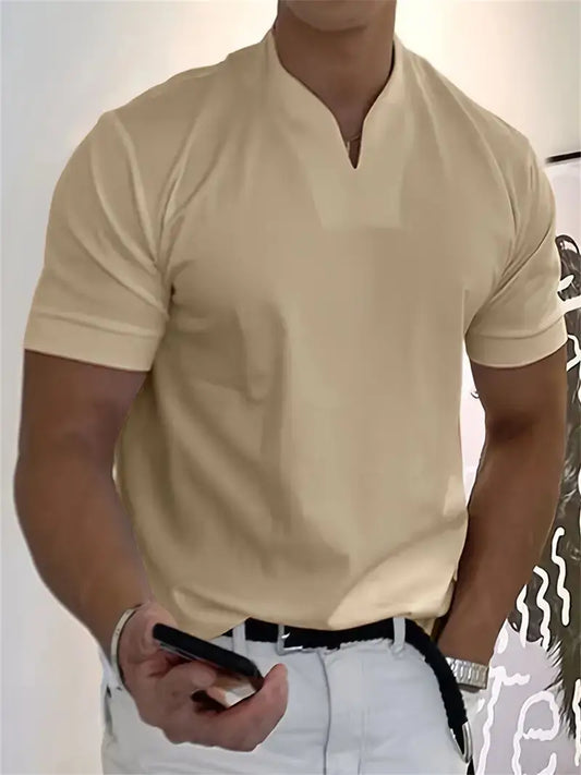 Split-Neck Polo Shirt | Modern Fit | Soft & Breathable