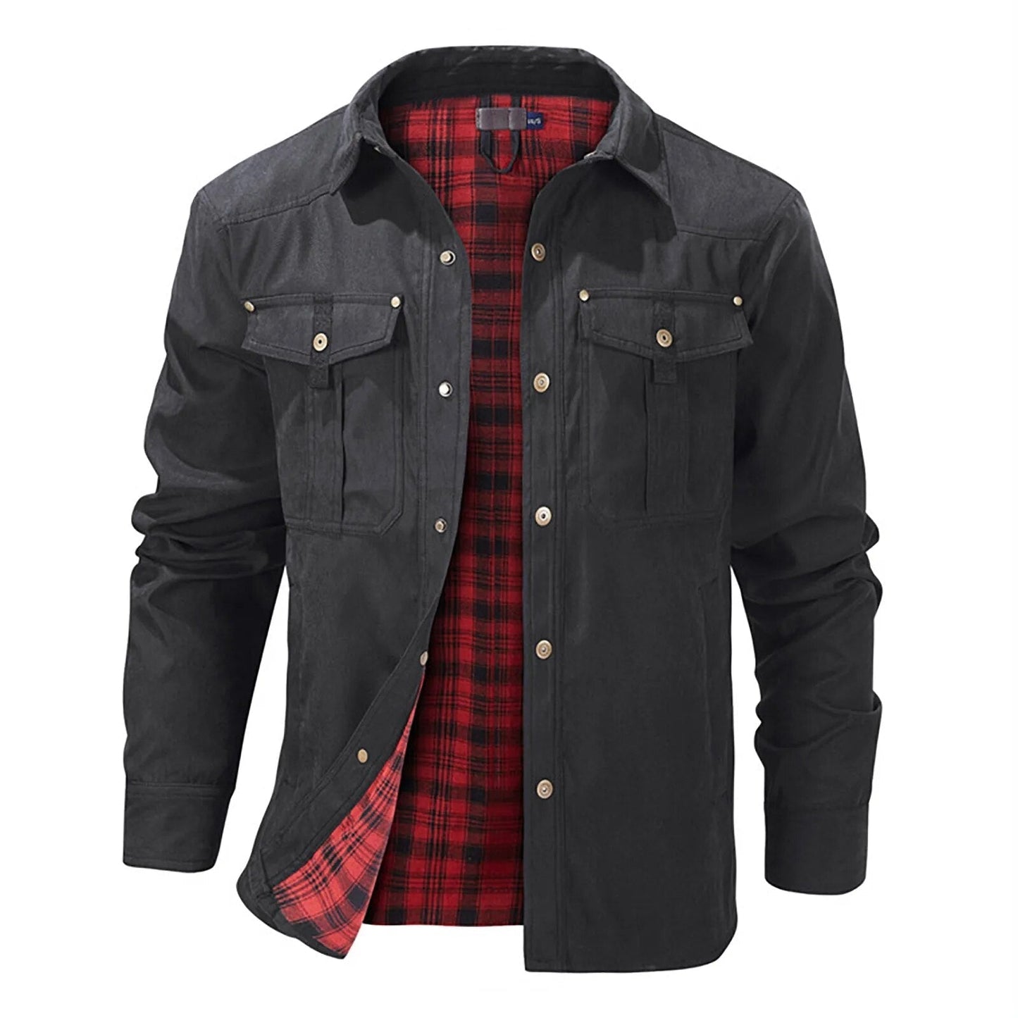 Men’s Flannel Jacket | Fleece-Lined | Warm & Durable