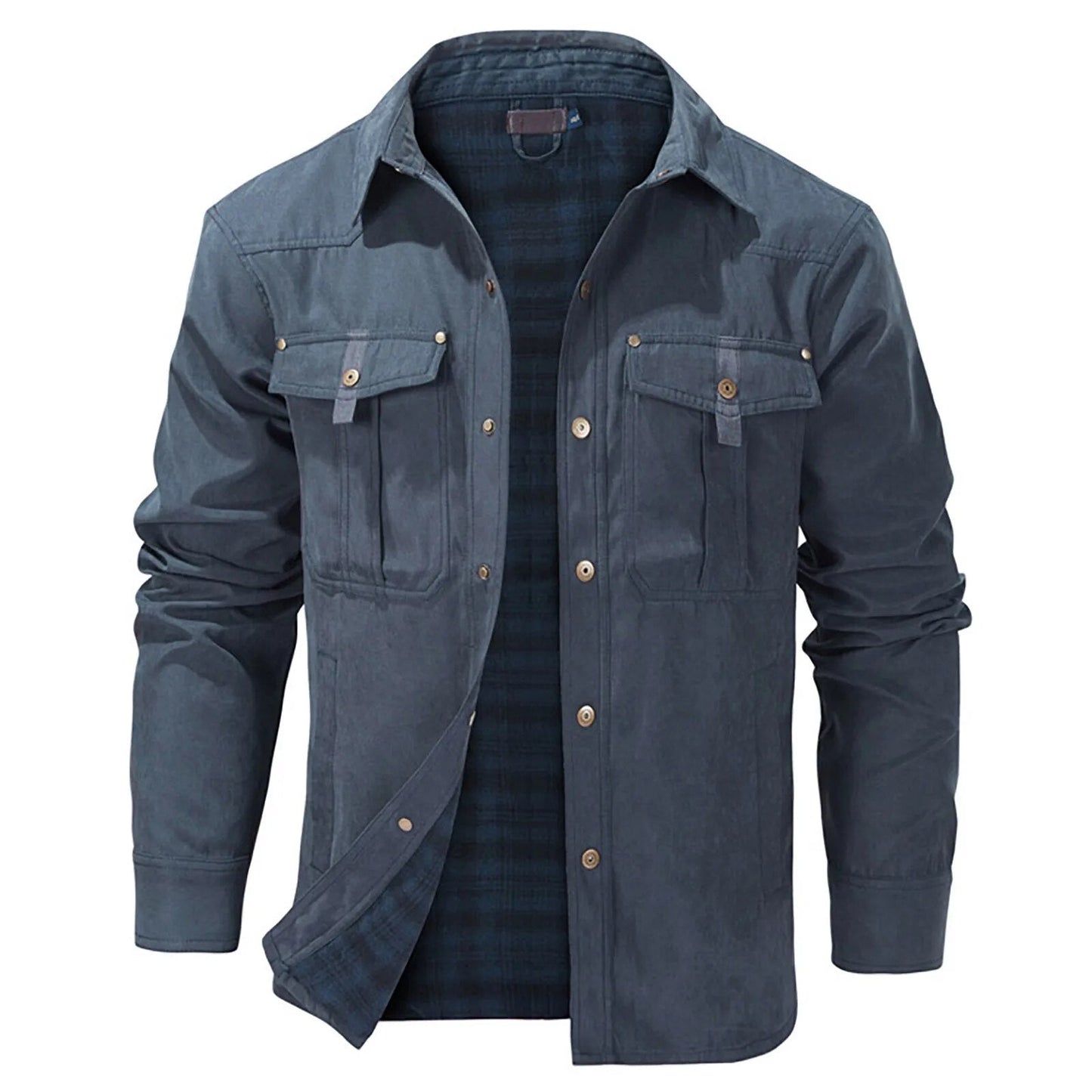 Men’s Flannel Jacket | Fleece-Lined | Warm & Durable