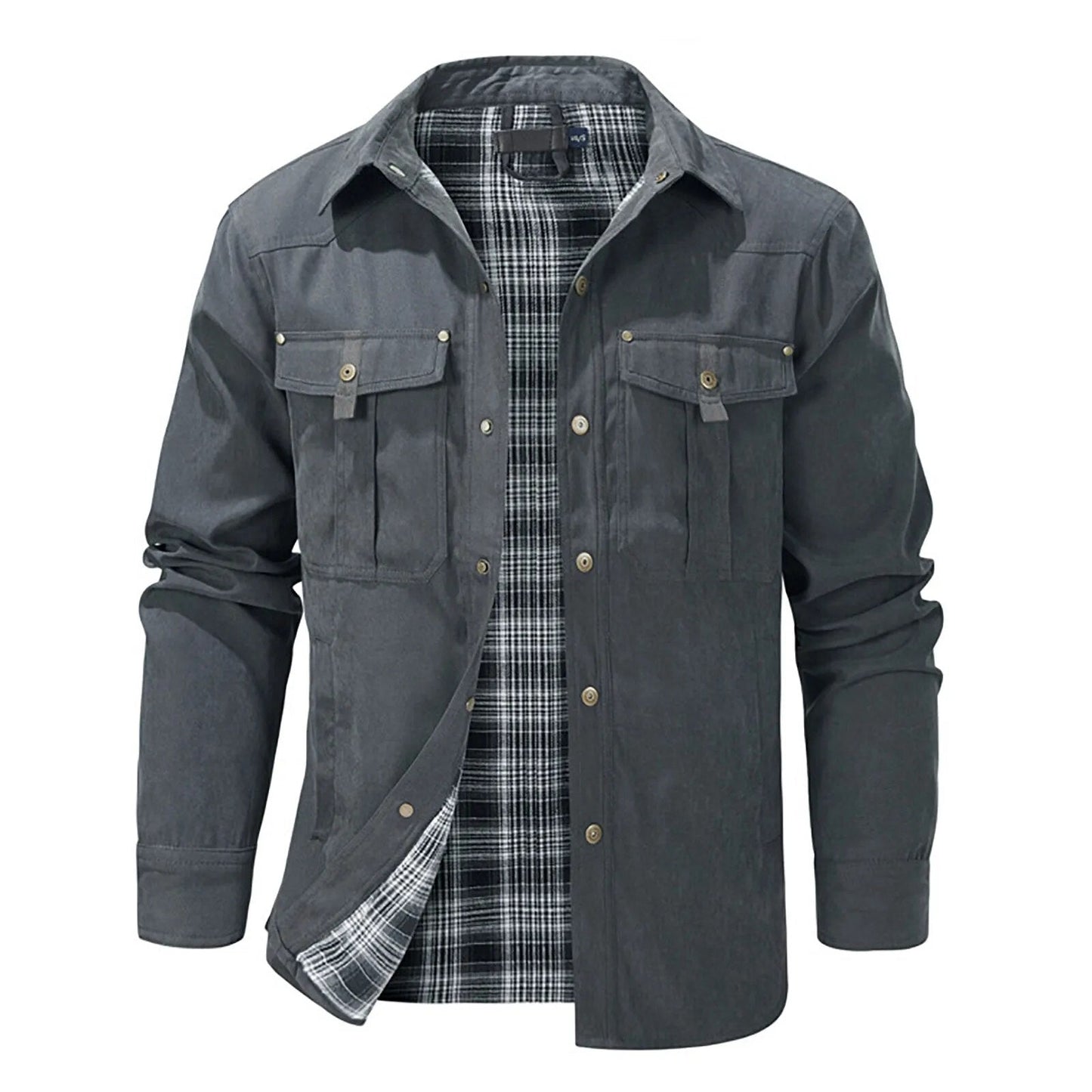 Men’s Flannel Jacket | Fleece-Lined | Warm & Durable