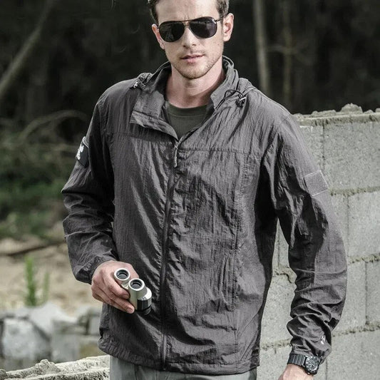 Men’s Tactical Windbreaker | Water-Resistant | Lightweight Outdoor Jacket