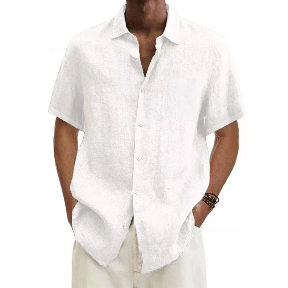 Linen Short-Sleeve Shirt | Lightweight & Breathable | Effortless Summer Style