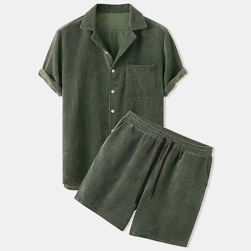 Short-Sleeve Shirt & Shorts Set | Lightweight | Casual & Stylish