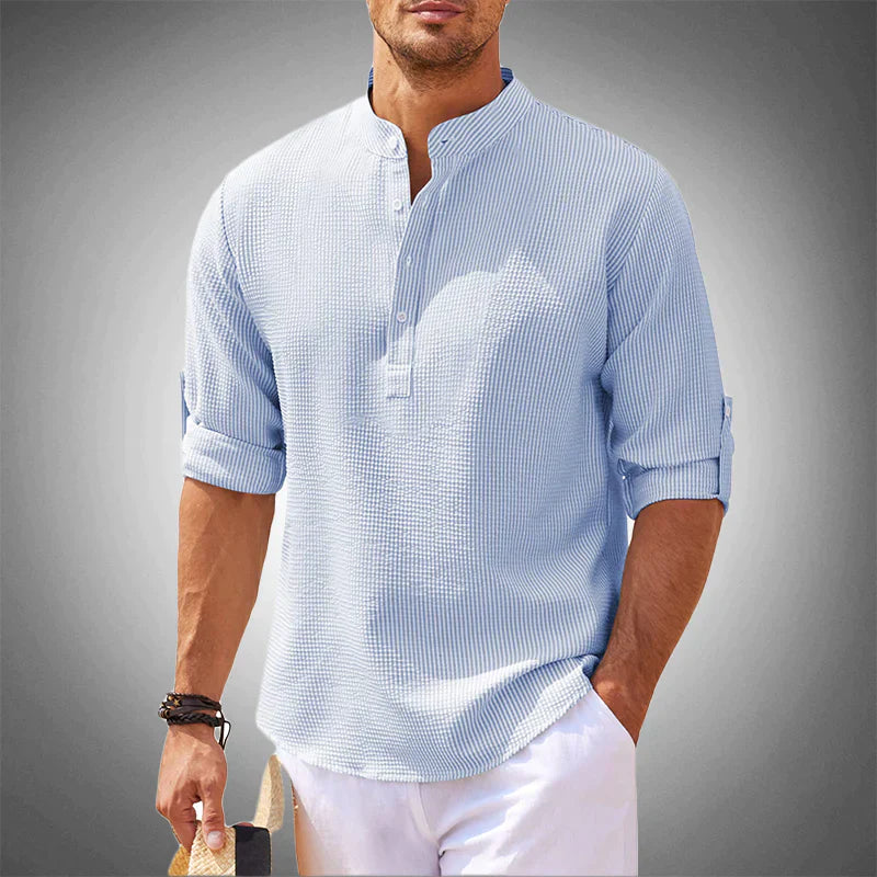 Linen Henley Shirt | Lightweight & Breathable | Casual Elegance