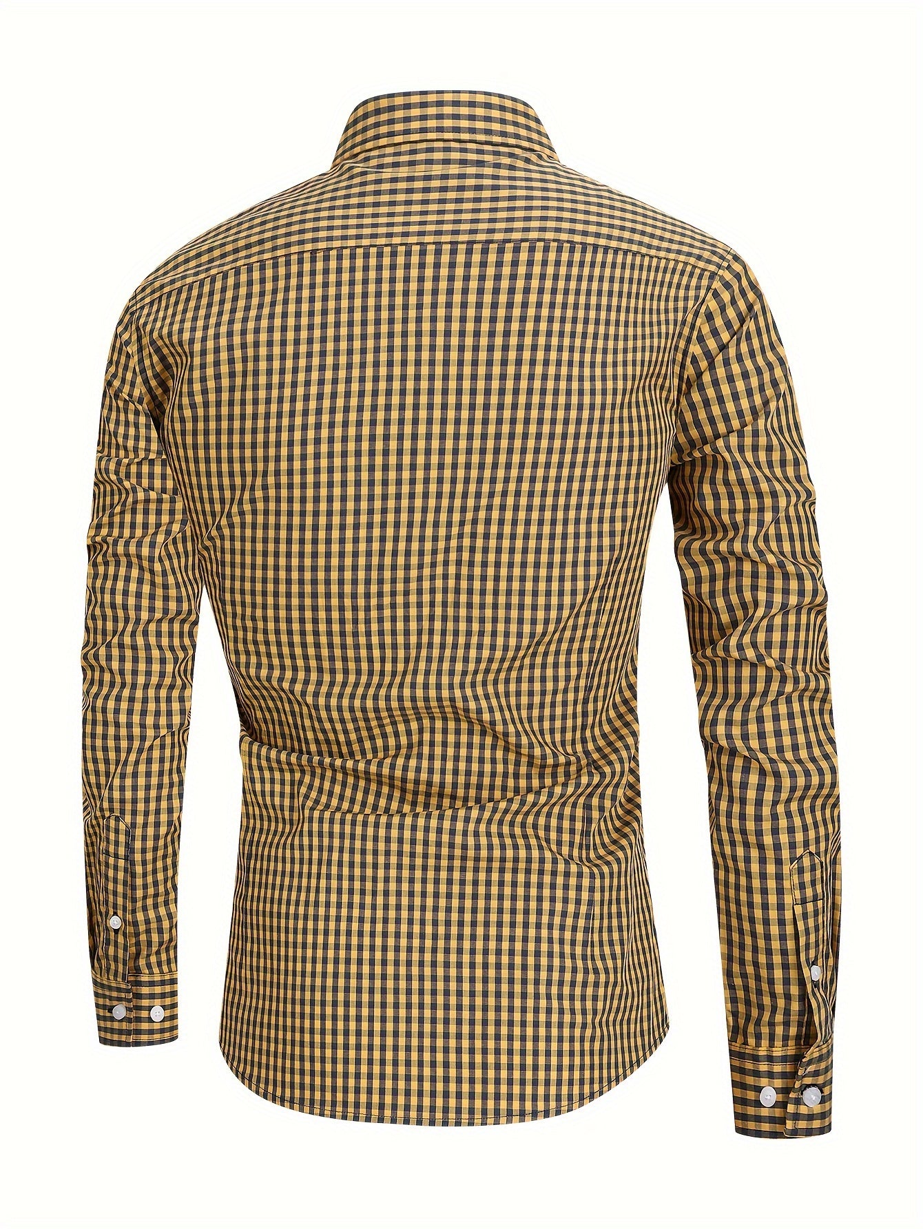 Checkered Long-Sleeve Shirt | Cotton Blend | Classic & Versatile