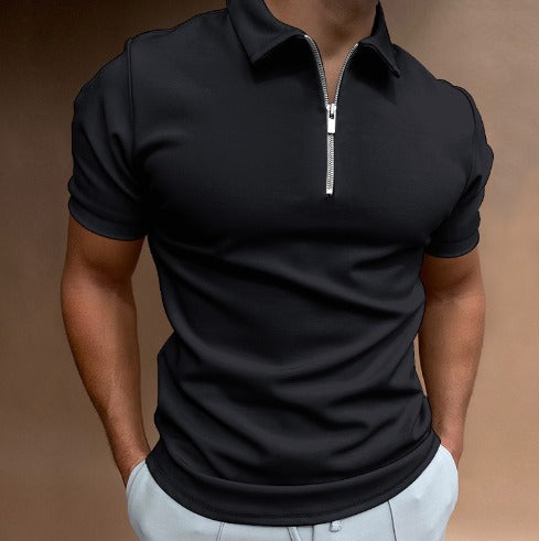 Men’s Zip Polo Shirt | Slim Fit | Stylish & Breathable