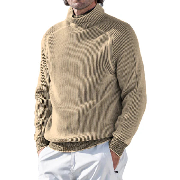 Men’s Ribbed Turtleneck Sweater | Warm & Stylish | Classic Winter Knit