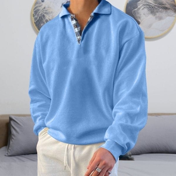 Men’s Relaxed-Fit Long-Sleeve Polo | Soft & Stylish | Casual Comfort