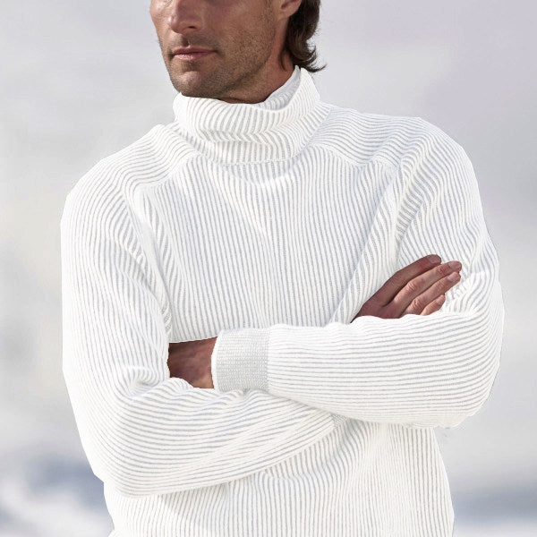 Men’s Ribbed Turtleneck Sweater | Warm & Stylish | Classic Winter Knit