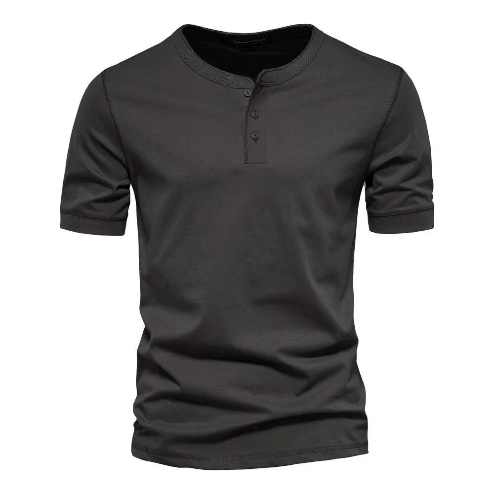 Henley Short-Sleeve T-Shirt | Breathable | Classic Casual Style