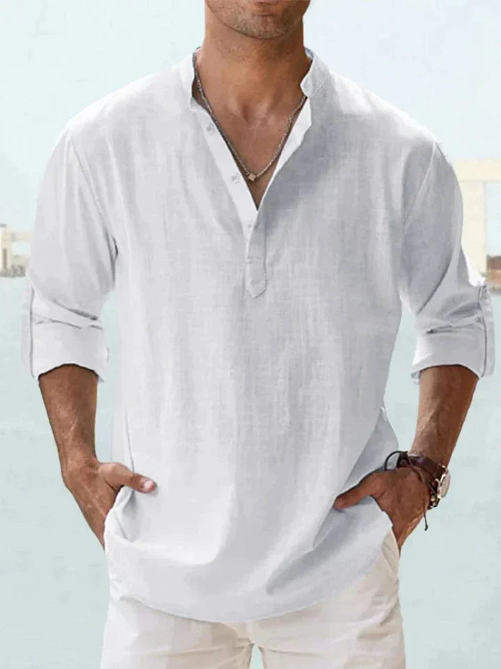 Men’s Linen-Style Shirt | Breathable & Lightweight | Casual & Stylish