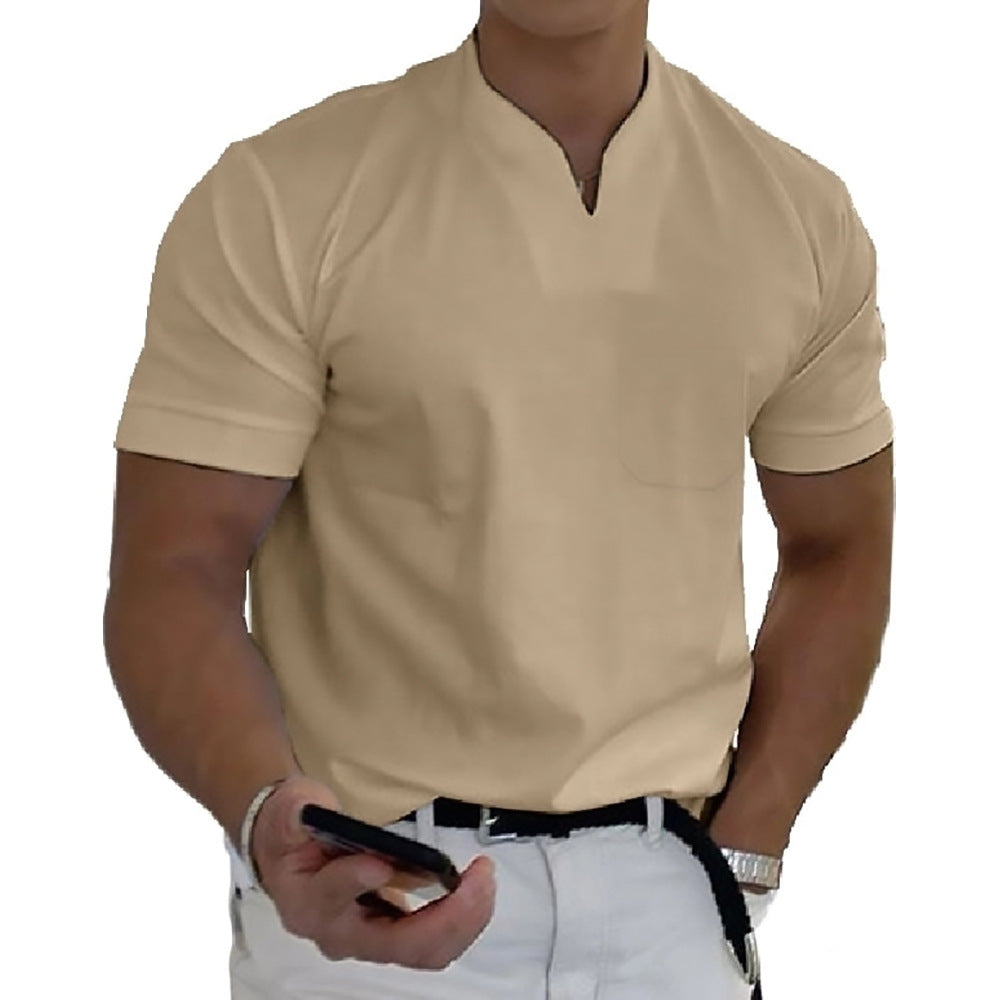 Men’s V-Cut Polo Shirt | Short Sleeve | Stylish & Comfortable