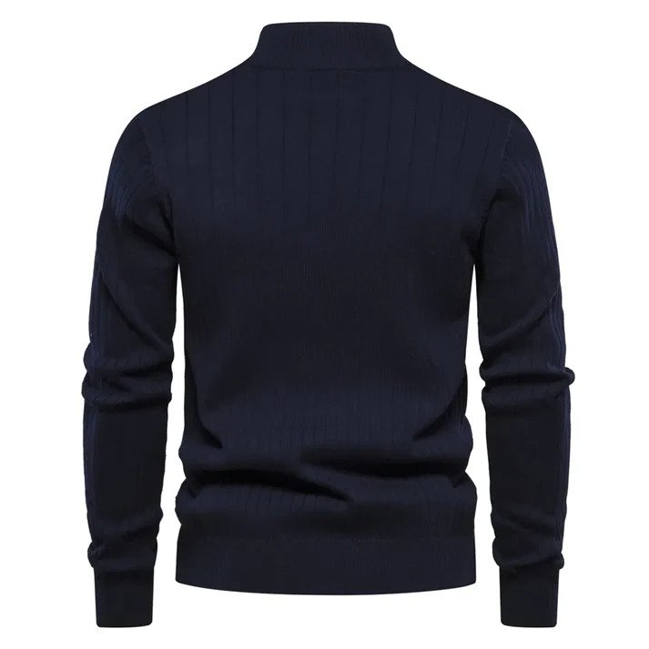 Ribbed Half-Zip Sweater | Premium Knit | Warm & Stylish