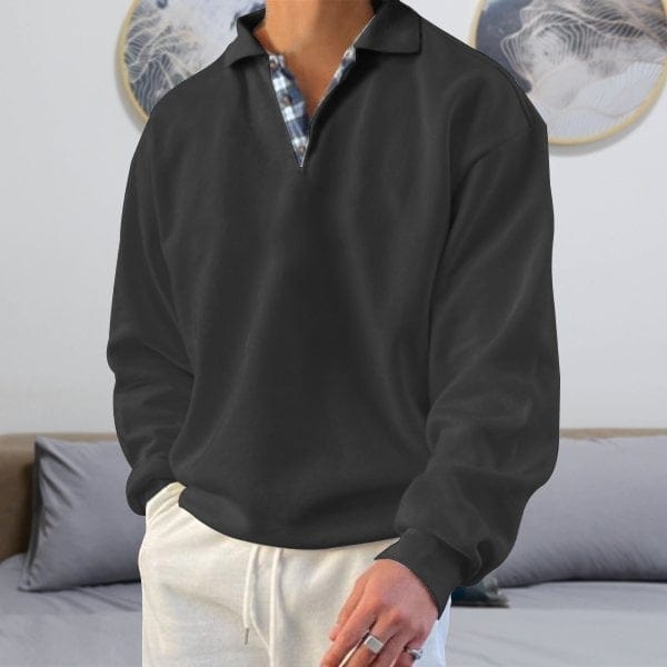 Men’s Relaxed-Fit Long-Sleeve Polo | Soft & Stylish | Casual Comfort