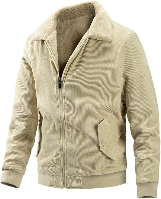 Men’s Suede Jacket | Fleece-Lined | Warm & Stylish