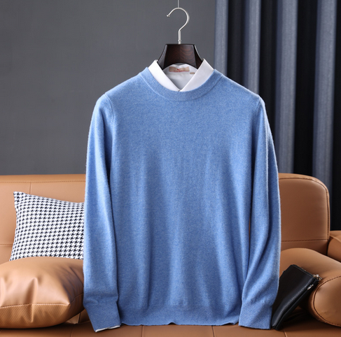 Men's Classic Crew Neck Sweater | Wool Blend | Soft & Stylish