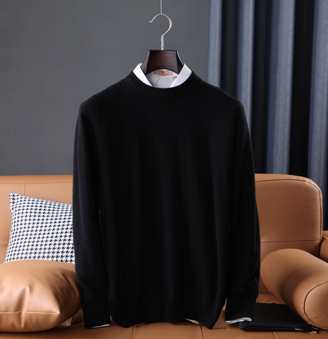 Men's Classic Crew Neck Sweater | Wool Blend | Soft & Stylish