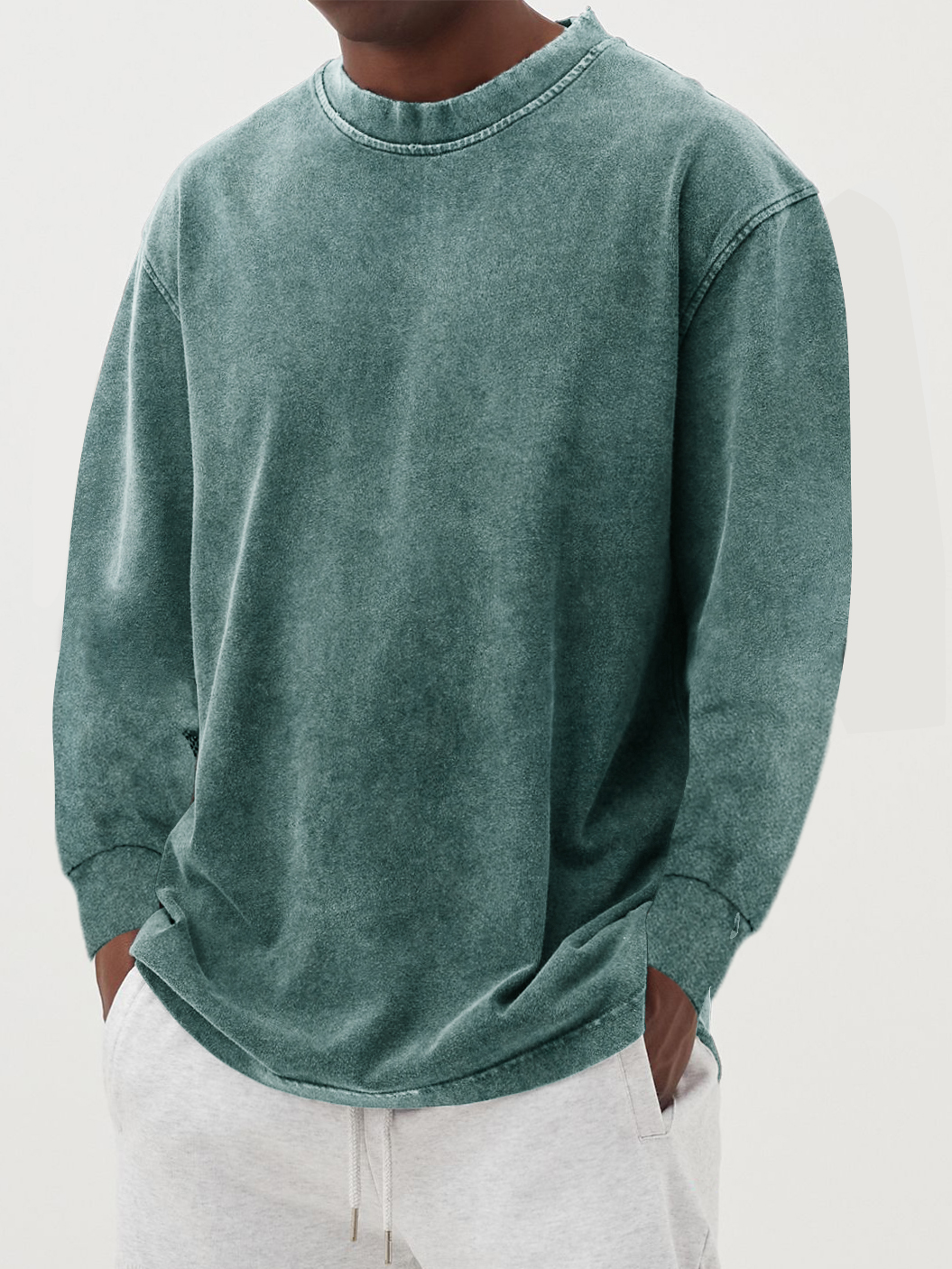 Oversized Vintage-Wash Sweatshirt | Cotton Blend | Soft & Stylish