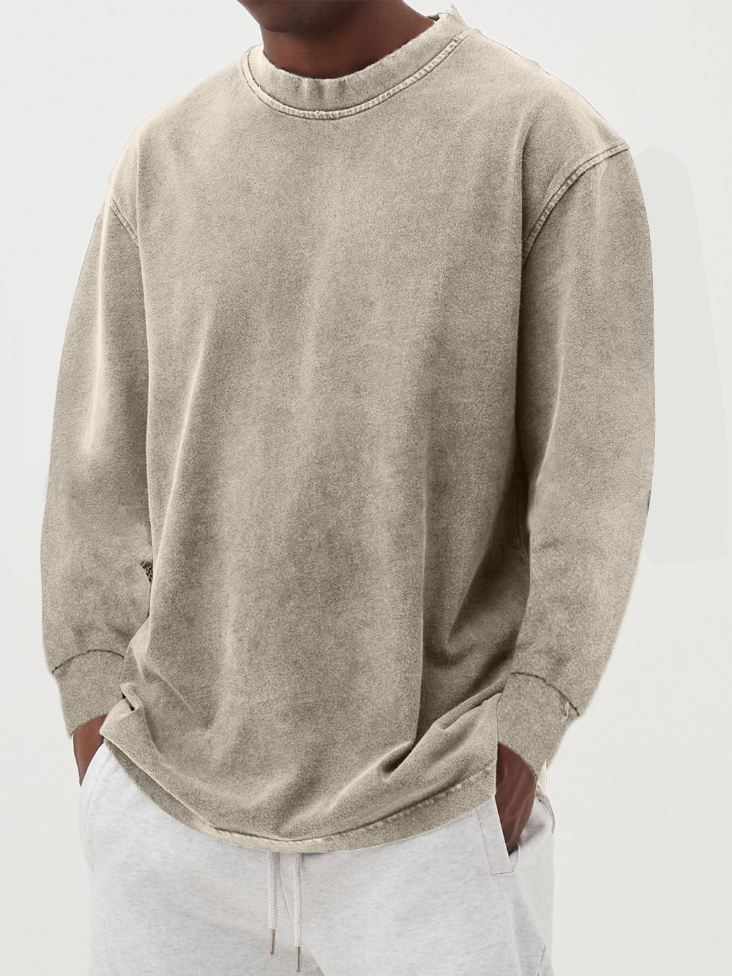 Oversized Vintage-Wash Sweatshirt | Cotton Blend | Soft & Stylish