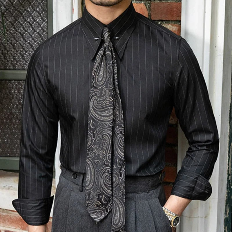 Striped Dress Shirt | Button-Up | Elegant & Tailored