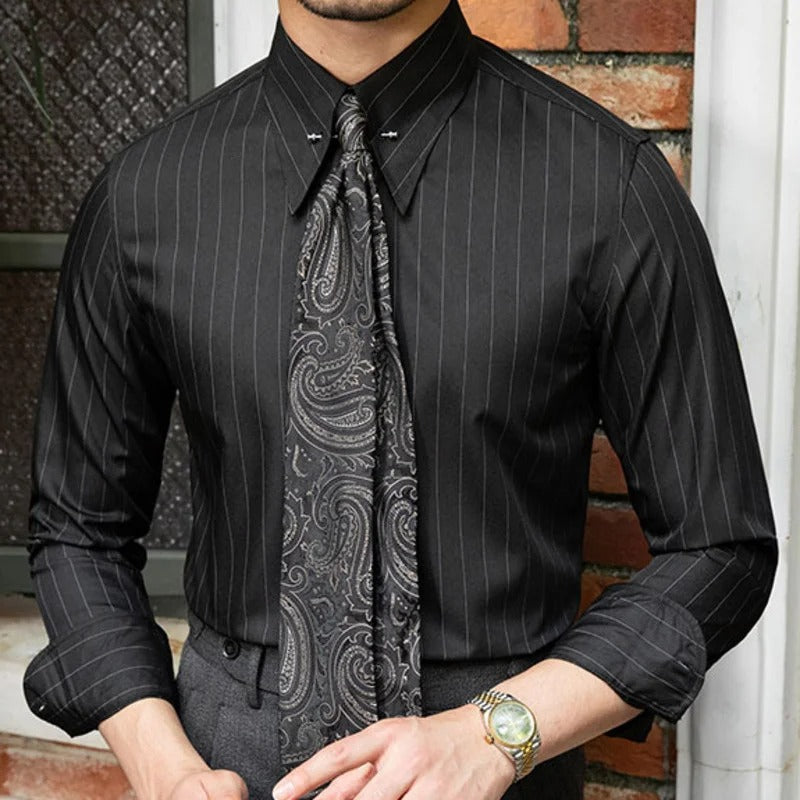 Striped Dress Shirt | Button-Up | Elegant & Tailored