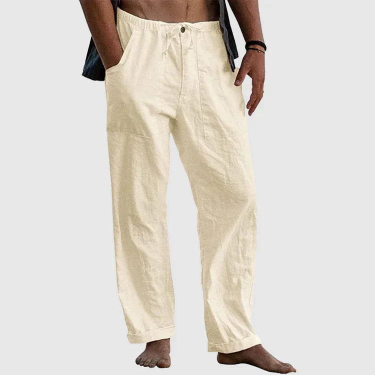 Men’s Linen Drawstring Pants | Lightweight & Breathable | Relaxed Summer Fit