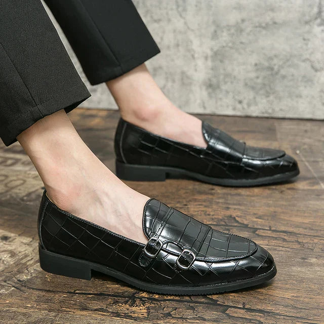 Crocodile-Pattern Leather Loafers | Elegant & Stylish | Smart-Casual Essential