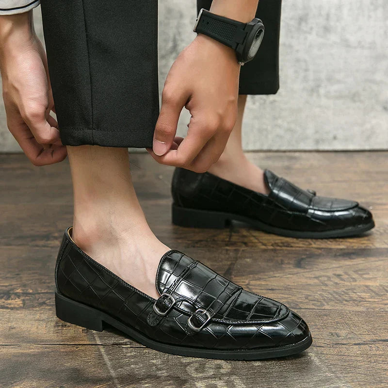 Crocodile-Pattern Leather Loafers | Elegant & Stylish | Smart-Casual Essential