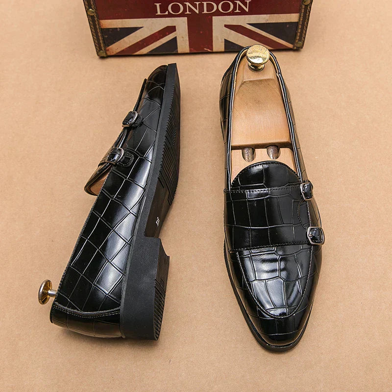 Crocodile-Pattern Leather Loafers | Elegant & Stylish | Smart-Casual Essential