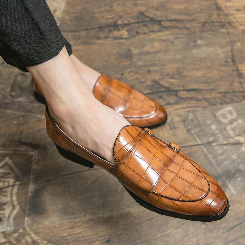 Crocodile-Pattern Leather Loafers | Elegant & Stylish | Smart-Casual Essential