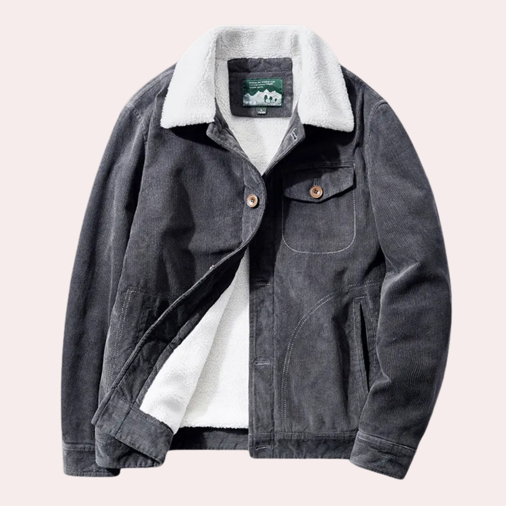 Sherpa-Lined Jacket | Warm & Stylish | Classic Cotton Blend