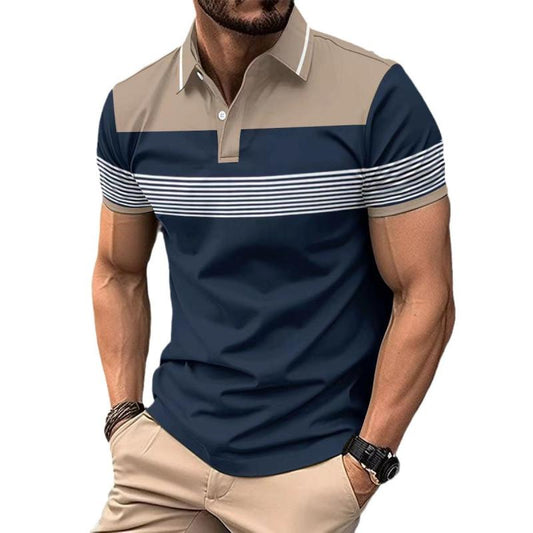 Striped Polo Shirt | Men's | Stylish & Breathable