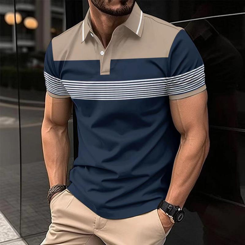 Striped Polo Shirt | Men's | Stylish & Breathable