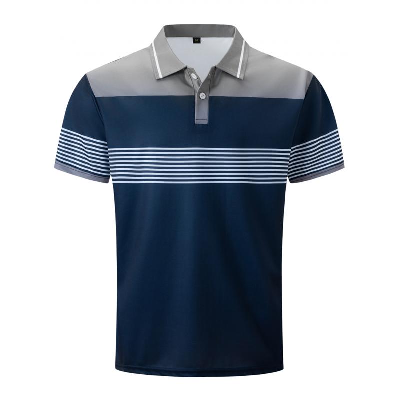 Striped Polo Shirt | Men's | Stylish & Breathable