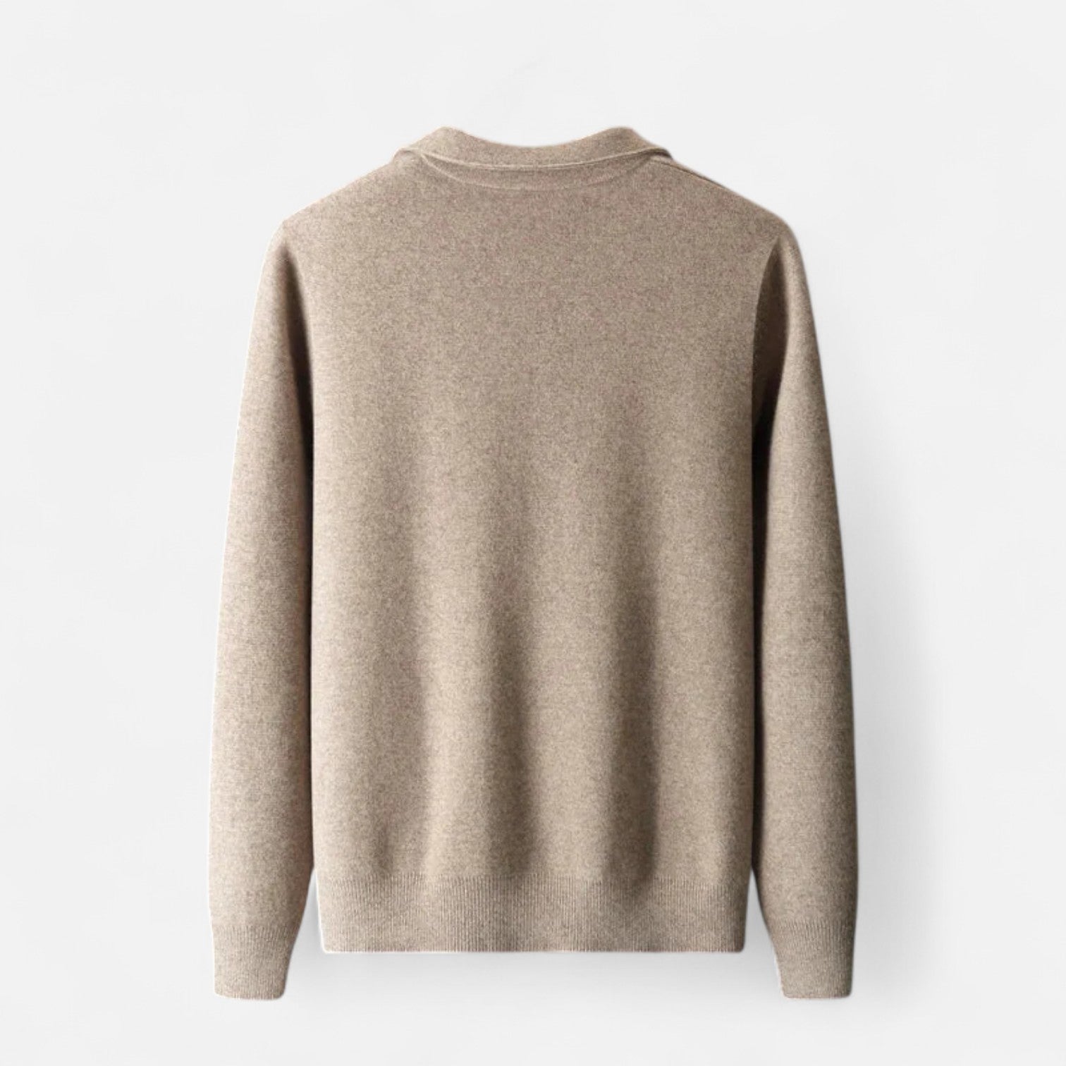 The Gentleman’s Brand Zip Collar Knit Jacket – men’s wool blend cardigan, minimalist knit jacket, smart casual layering piece