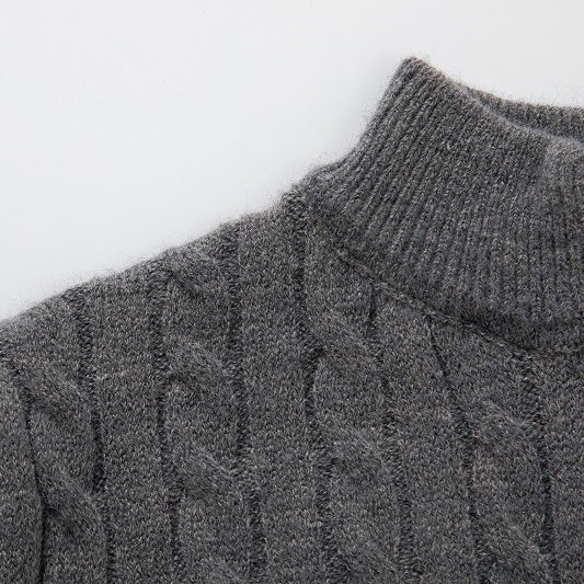 Ribbed Knit Sweater | Half-Zip | Warm & Stylish