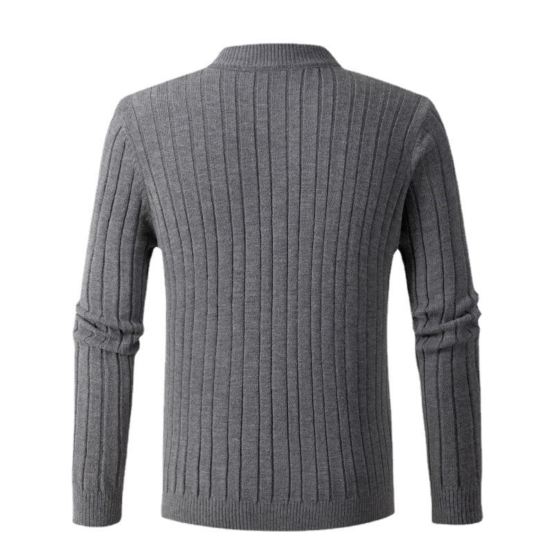 Ribbed Knit Sweater | Half-Zip | Warm & Stylish