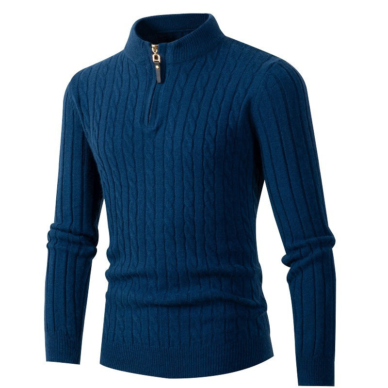 Ribbed Knit Sweater | Half-Zip | Warm & Stylish