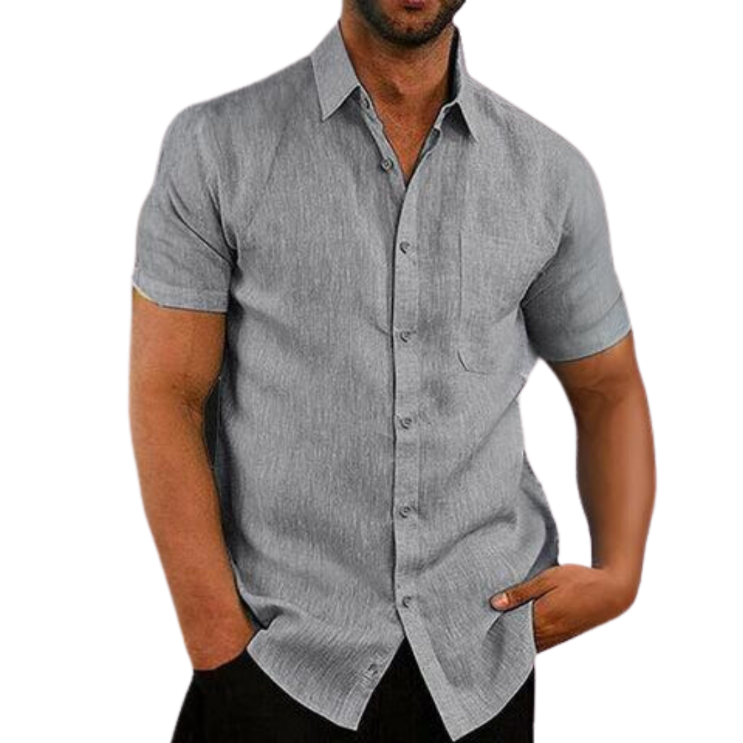 Short-Sleeve Button-Up Shirt | Tailored Fit | Breathable & Stylish