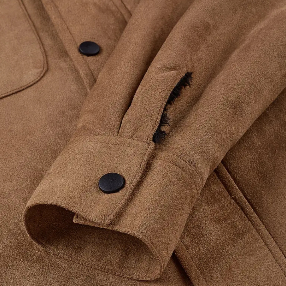 Sherpa-Lined Suede Jacket | Warm & Rugged | Classic Western Style